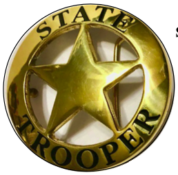 State Trooper Brass Belt Buckle