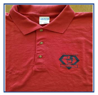 Delaware State Police Museum Logo Polo Golf Shirt.  Color - Red